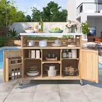 Outdoor Kitchen Island with 1.2" Stainless Steel Top