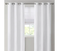 Basketweave Room Darkening Curtain Panel Pair(2 Pcs Window Panels)