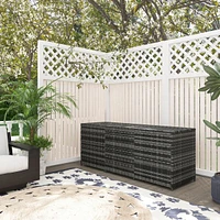 175 Gallon Outdoor Storage Box with Inner Liner, Pe Rattan Wicker Deck Box with Pneumatic Bar Lift for Indoor & Outdoor, Patio Furniture Cushions, Poo