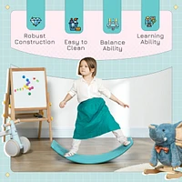 Kids 32" Balance Board, Wobble Board for Kids / Toddlers, Curvy Rocker Board, Preschool Learning Montessori Waldorf Toy for Ages 3-6 Years Old, B