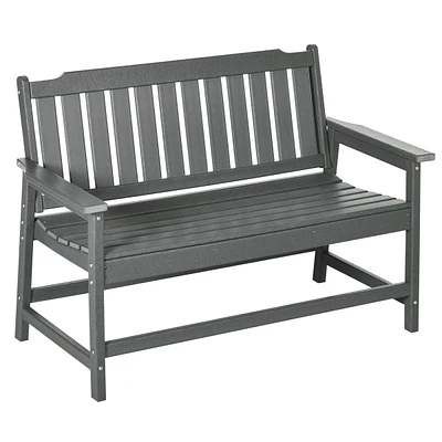 Streamdale Furniture Outdoor Bench, 2-Person Park Style Garden Bench with All