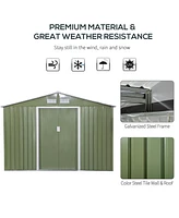 Spacious 9' x 6' Outdoor Storage Shed: Durable, Ventilated, and Convenient