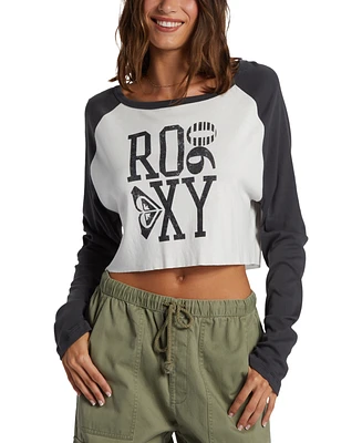 Roxy Juniors' Heritage 90 Long-Sleeve Cotton T-Shirt