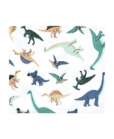 Hudson Baby Boys Cotton Flannel Receiving Blankets Bundle, Dino Friends, One Size