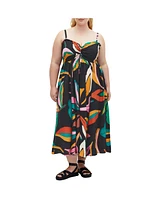 City Chic Plus Maui Print Maxi Dress