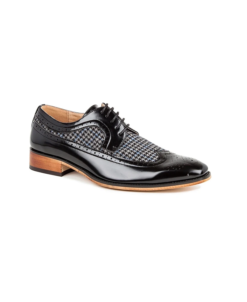 Gino Vitale Men's Wing Tip Brogue Two Tone Shoes