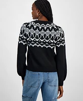 And Now This Women's Fair Isle Crewneck Sweater, Exclusively at Macy's