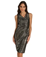 Calvin Klein Women's Embellished Velvet Shift Dress