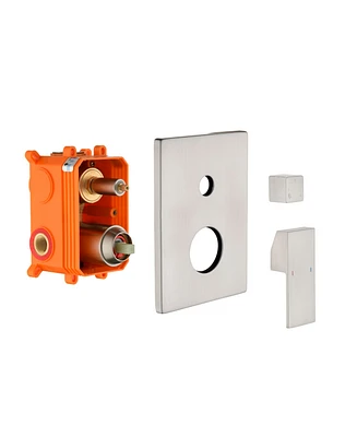 3 Way Outlet Function Solid Brass Shower Diverter Valve Mixer Rough-In Shower Handle Valve Kit Replacement