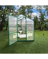 Simplie Fun Newly marketed Gain height windproofaluminum greenhouse 6x4 Ft Polycarbonate Greenhouse Raised Base and Anchor Aluminum Heavy Duty Walk