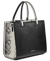 Calvin Klein Verne Mixed Material Convertible Satchel