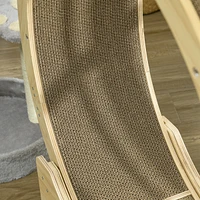 Cat Scratching Board, 4 Pack Cat Scratcher for Indoor Cats, Reversible Cat Scratching Post Replacement for Cat Wheel, Brown