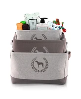 Home Base 3 Pack Dog Toy Storage Basket Bins, Collapsible Box Organizer for Organizing Pet Accessories, Clothes, Clothing