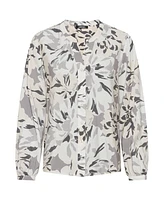 Olsen Women's Abstract Rose Tunic Shirt