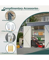 Streamdale Furniture 6'x4' Outdoor Metal Storage Shed for Garden Tools Lockable Door