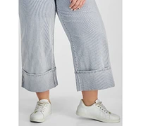 And Now This Trendy Plus Striped Cuffed Jeans, Exclusively at Macy's