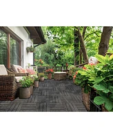 Wood Plastic Composite Deck Tiles Set of 20pcs, Composite Decking Resist Rust, Water, Weather, Easy to Diy & Maintain, Indoor&Outdoor, Ideal for Patio