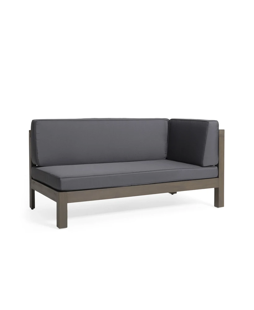 Simplie Fun Brava X-Back Right Corner Bench, Dark Grey