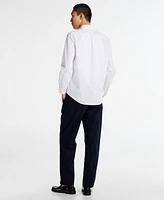 Tommy Hilfiger Men's Long Sleeve Button-Front Dot Print Flex Poplin Shirt