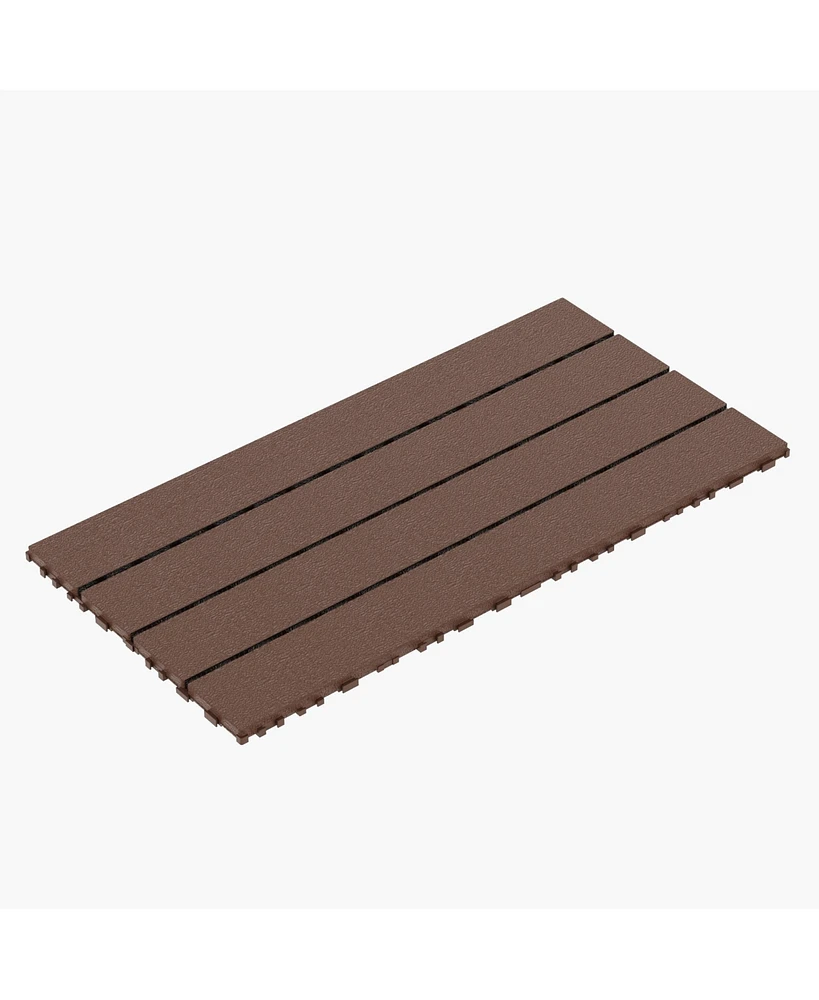 Simplie Fun 2FT Patio Deck Tiles, Diy Module Interlocking Decking Tiles Floor Tile, Easy and Quick Installation Court Tiles for Porch Poolside Balcony