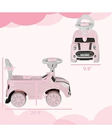 Toddler Ride on Toy, Foot to Floor Sliding Car with Horn, Working Steering Wheel & No Tip Anti-Over-Backwards System for Boys and Girls Ages 18-36 Mon