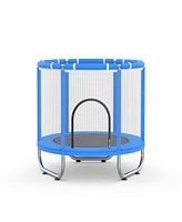 Streamdale Furniture 10ft Trampoline with Safety Net, Basketball Hoop, and Uv Protection