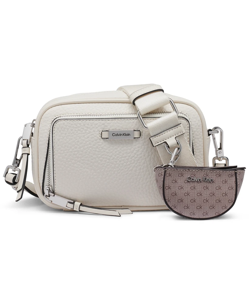 Calvin Klein Zulle Top Zipper Camera Bag with Signature Hang Off
