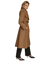 Donna Karan New York Women's Belted Wing-Collar Coat