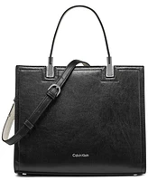 Calvin Klein Verne Mixed Material Convertible Satchel