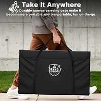 Solid Wood Premium Cornhole Set - 3 Feet x 2 Feet Game Boards, Includes Set of 8 Corn Hole Toss Bags