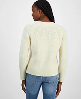 On 34th Women's Crewneck Faux-Pearl Embellished Sweater, Exclusively at Macy's