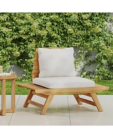 Acacia Wood Club Chair With Water-Resistant Cushions