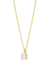 Diamond Solitaire 18" Pendant Necklace (1/2 ct. t.w.) in 14k Gold