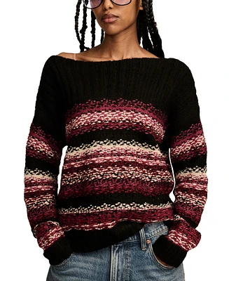 Lucky Brand Women's Fair Isle Boatneck Sweater