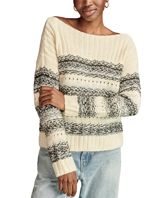 Lucky Brand Women's Fair Isle Boatneck Sweater