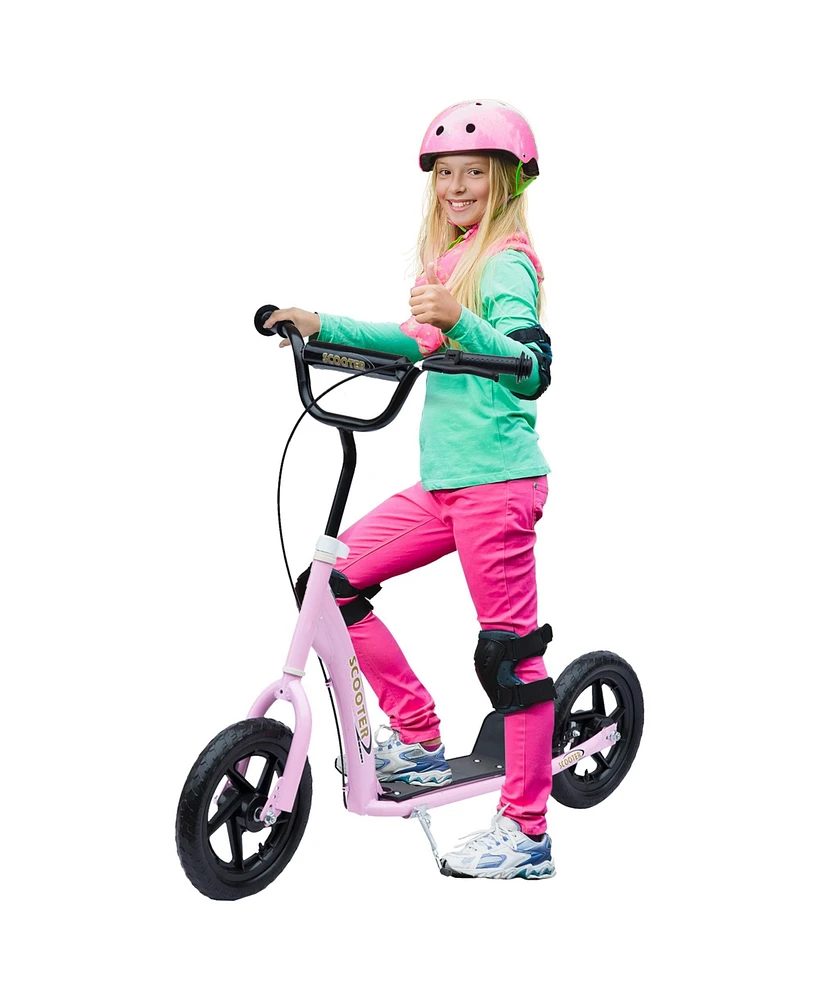 Streamdale Furniture Kick Scooter for Kids 5-12 Years Old, Big Wheel Kids Scooter with Adjustable Height Handlebar, Non