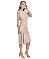 Halston Women's Ruched Draped Sheath Dress