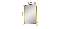 2028 inch Gold Metal Framed Wall mount or Recessed Bathroom Medicine Cabinet with Mirror