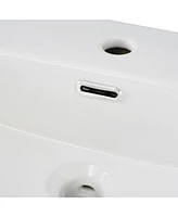 Simplie Fun 20-Inch bathroom vanity with ceramic sink and ample storage - ideal for small bathrooms