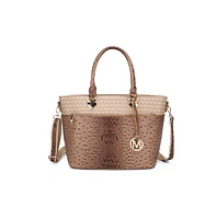 Mkf Collection Grace Signature and Crocodile Embossed Tote Bag by Mia K