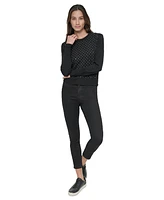 Dkny Jeans Women's Studded Crewneck Sweater