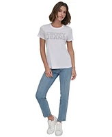 Dkny Jeans Women's Studded Logo T-Shirt