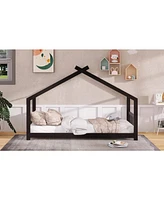 Slickblue Twin Wooden House Bed for Children