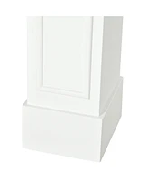 Modern Fireplace Mantel, Surround Mantels for Fireplace with Decorative Pattern Interior Width 29" White
