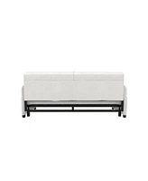 Simplie Fun 63.8" Queen Pull Out Sofa Bed, 3-in-1 Convertible Sleeper Sofa with Side Storage, Multi