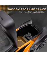 2-in-1 Ride On Push Car for Toddlers 1-3, Licensed Lamborghini Stroller Sliding Car, Push-Along with Under Seat Storage Horn Engine Sound and Steering