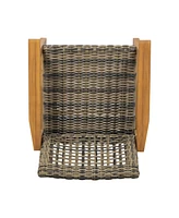 Hampton Wood And Wicker Dining Chair(Set Of 2)