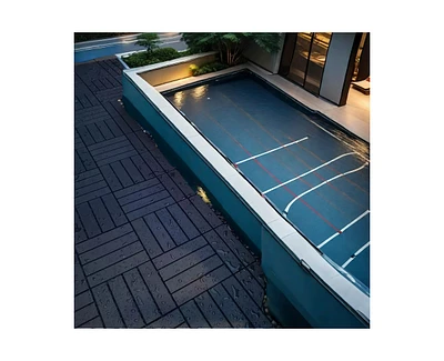 Simplie Fun 27 Pack Interlocking Plastic Deck Tiles - 12" x12" Square - Waterproof Outdoor