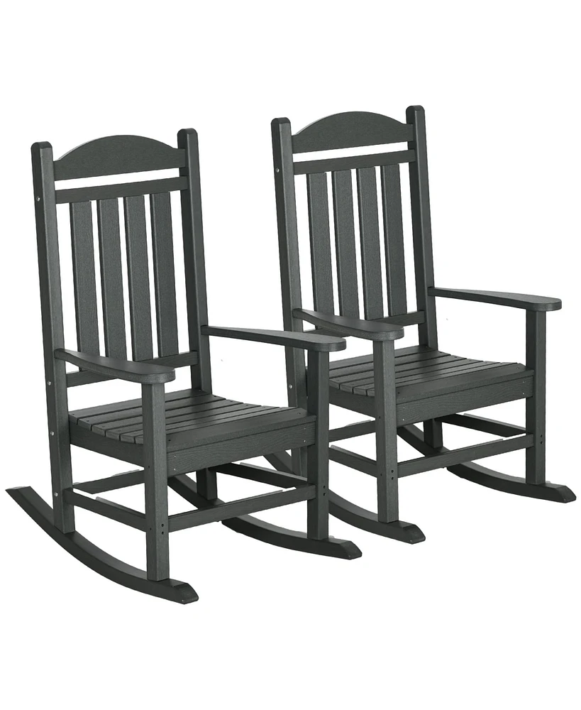 Streamdale Furniture 2 Pieces Outdoor Rocking Chair, All Weather