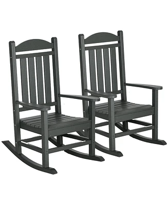 Streamdale Furniture 2 Pieces Outdoor Rocking Chair, All Weather